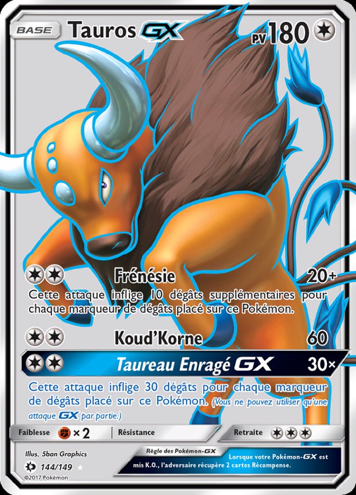 Carte Pokémon: Tauros GX