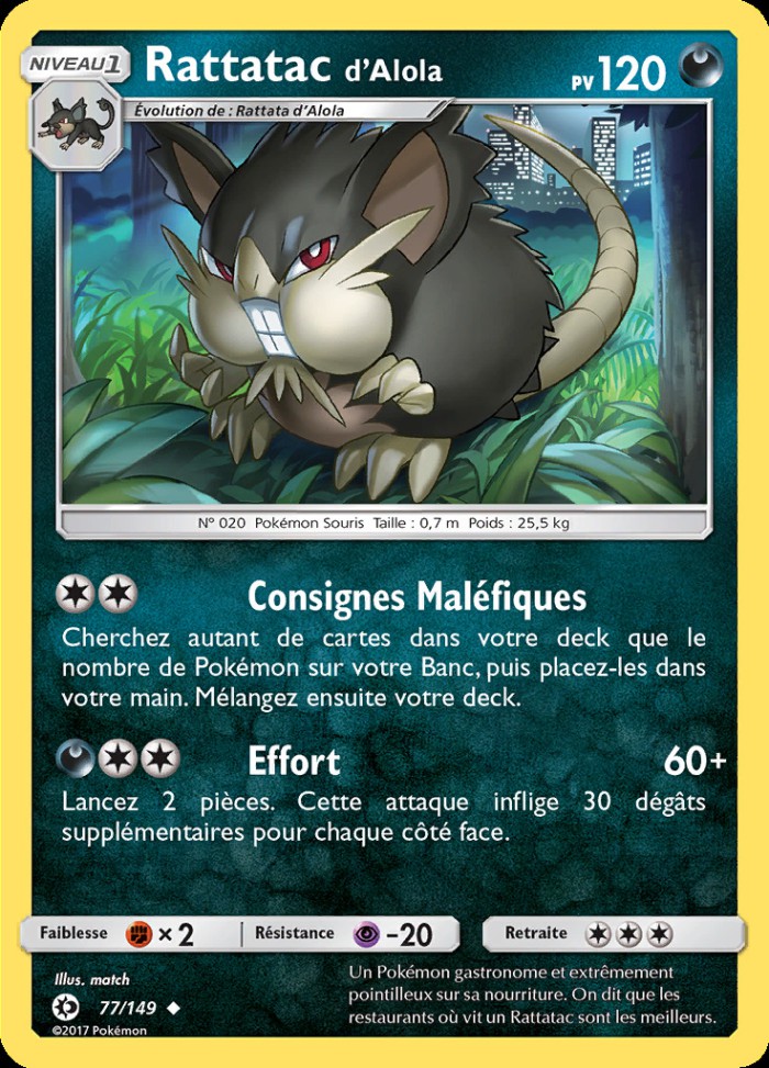 Carte Pokémon: Rattatac d'Alola