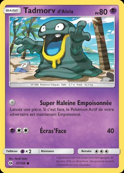 Carte Pokémon: Tadmorv d'Alola