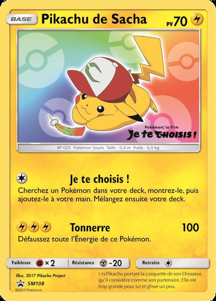 Carte Pokémon: Pikachu de Sacha