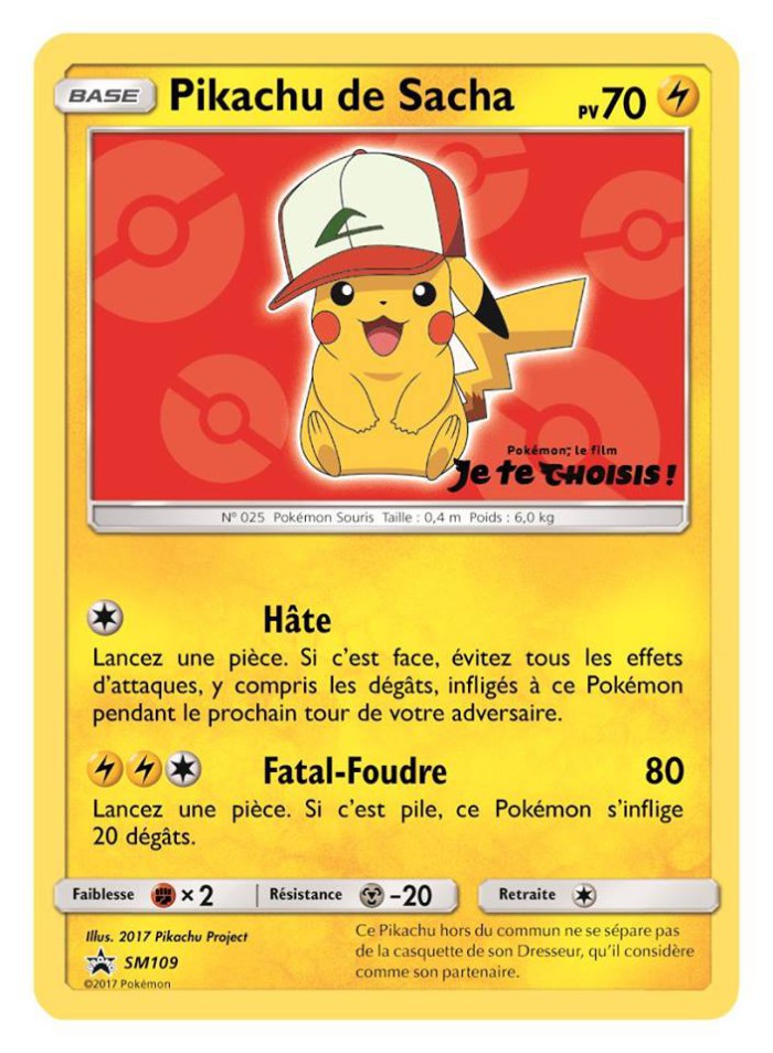 Carte Pokémon: Pikachu de Sacha