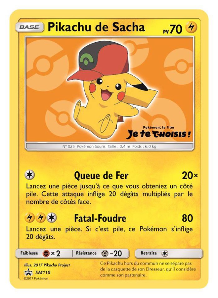 Carte Pokémon: Pikachu de Sacha