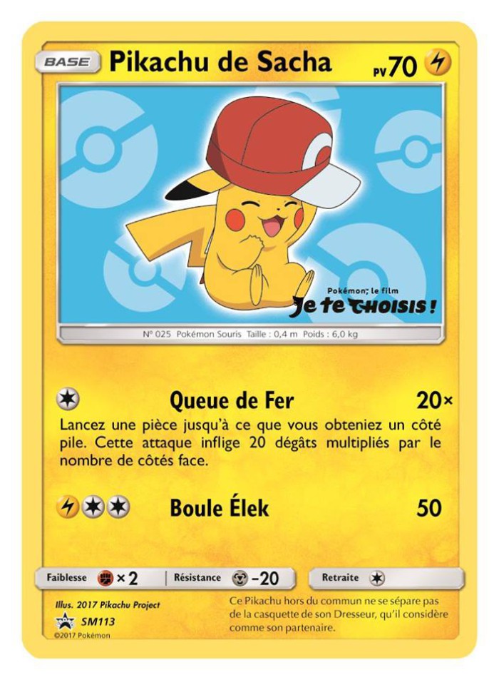 Carte Pokémon: Pikachu de Sacha