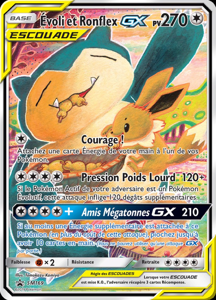 Carte Pokémon: Évoli et Ronflex GX