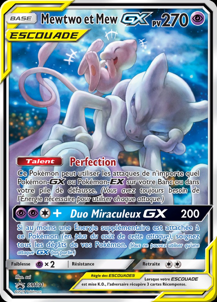 Carte Pokémon: Mewtwo et Mew GX