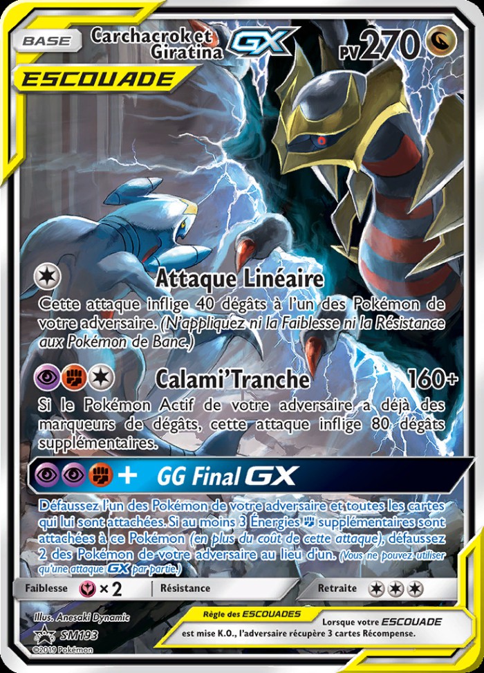 Carte Pokémon: Carchacrok et Giratina GX