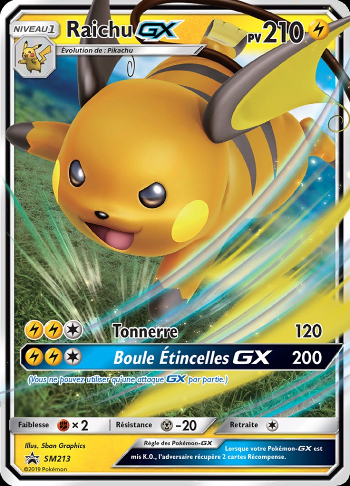 Carte Pokémon: Raichu GX