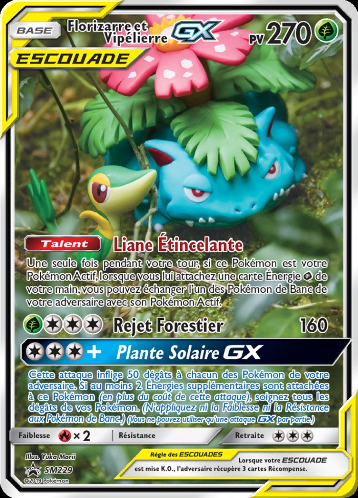 Carte Pokémon: Florizarre et Vipélierre GX