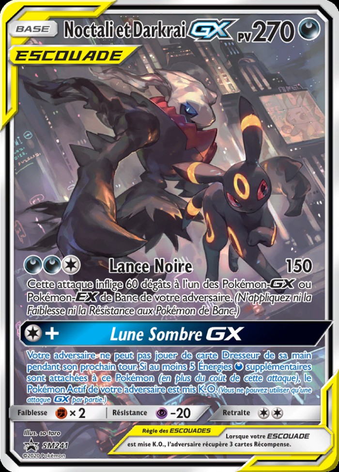 Carte Pokémon: Noctali et Darkrai GX