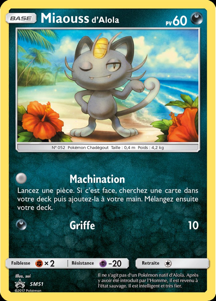 Carte Pokémon: Miaouss d'Alola