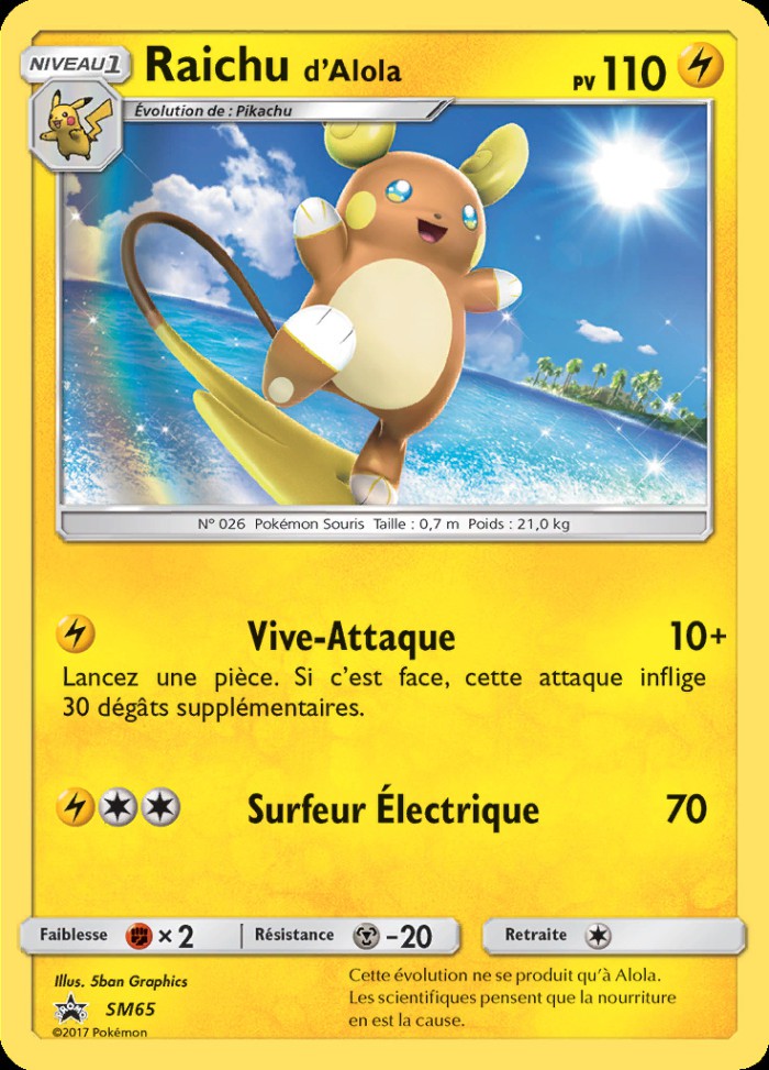 Carte Pokémon: Raichu d'Alola