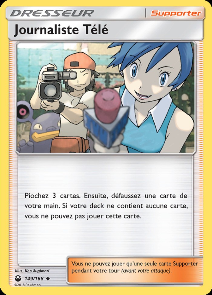 Carte Pokémon: Journaliste Télé