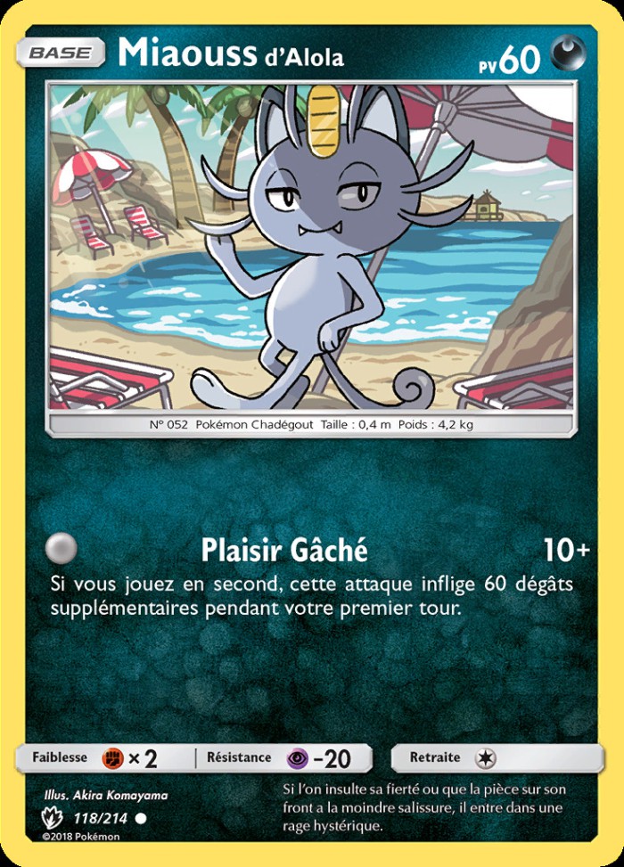 Carte Pokémon: Miaouss d'Alola