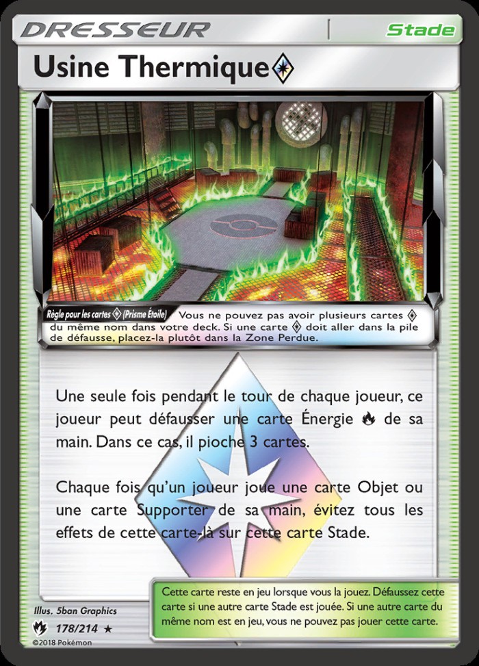 Carte Pokémon: Usine Thermique Prisme Étoile