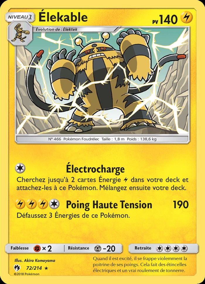 Carte Pokémon: Élekable