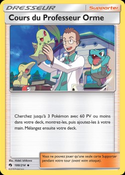 Carte Pokémon: Cours du Professeur Orme