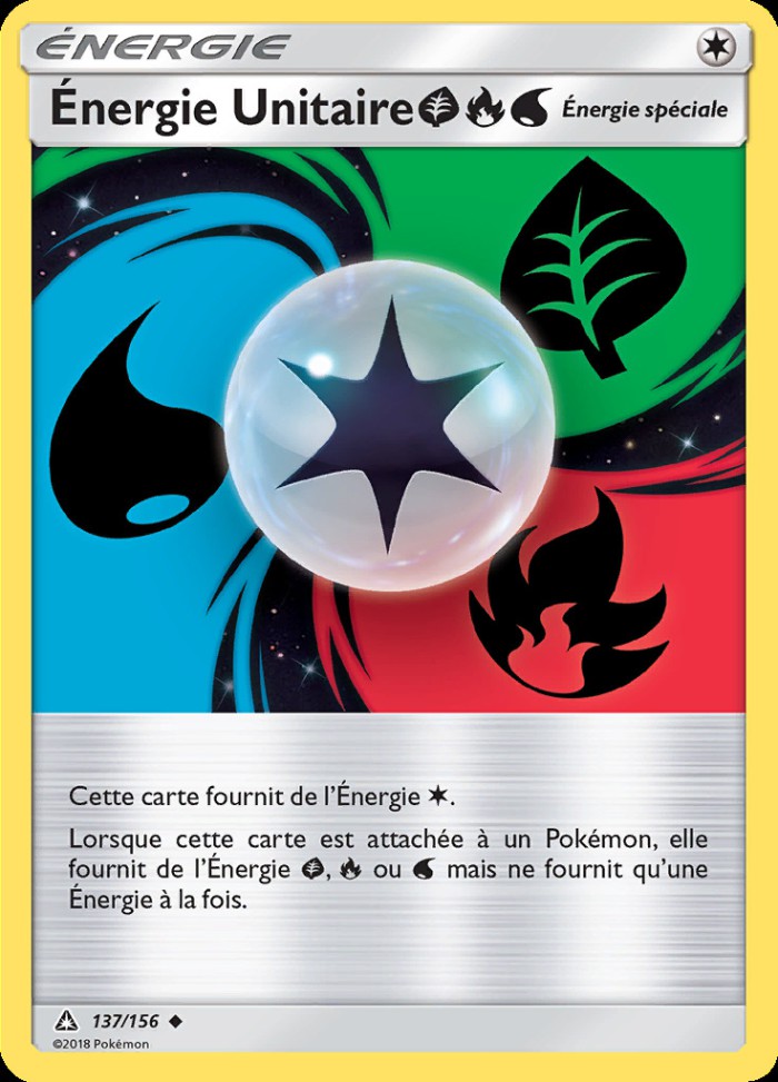 Carte Pokémon: Énergie Unitaire Plante Feu Eau