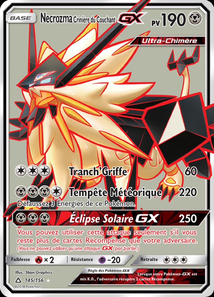 Carte Pokémon: Necrozma Crinière du Couchant GX