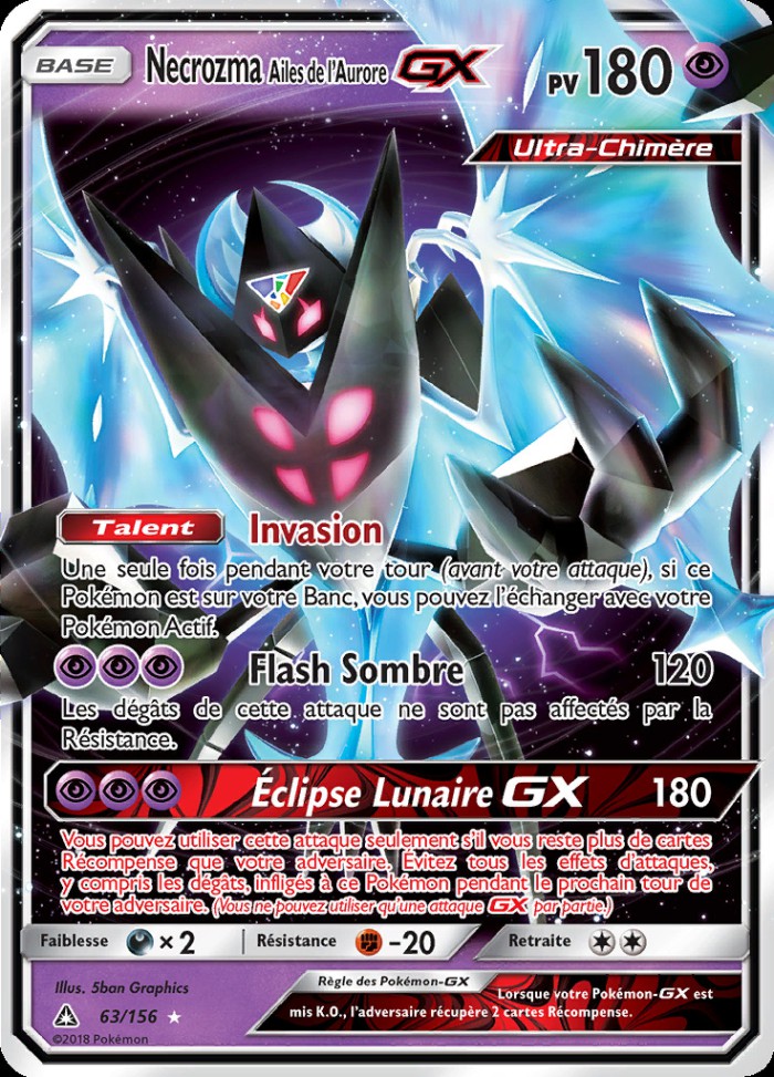 Carte Pokémon: Necrozma Ailes de l'Aurore GX