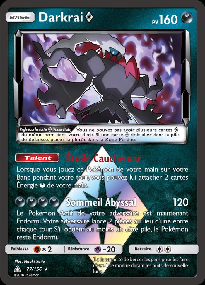 Carte Pokémon: Darkrai Prisme Étoile