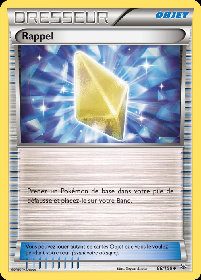 Carte Pokémon: Rappel