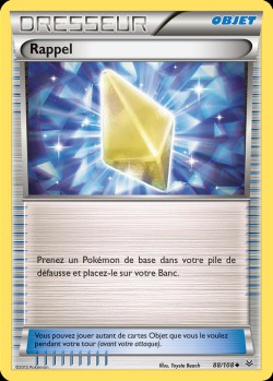 Carte Pokémon: Rappel