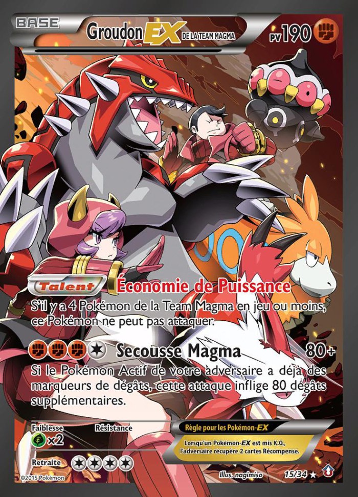 Carte Pokémon: Groudon EX de la Team Magma