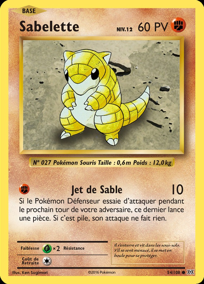 Carte Pokémon: Sabelette