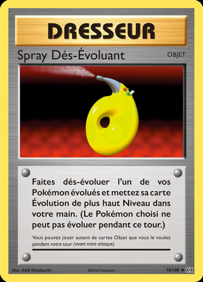 Carte Pokémon: Spray Dés-Évoluant