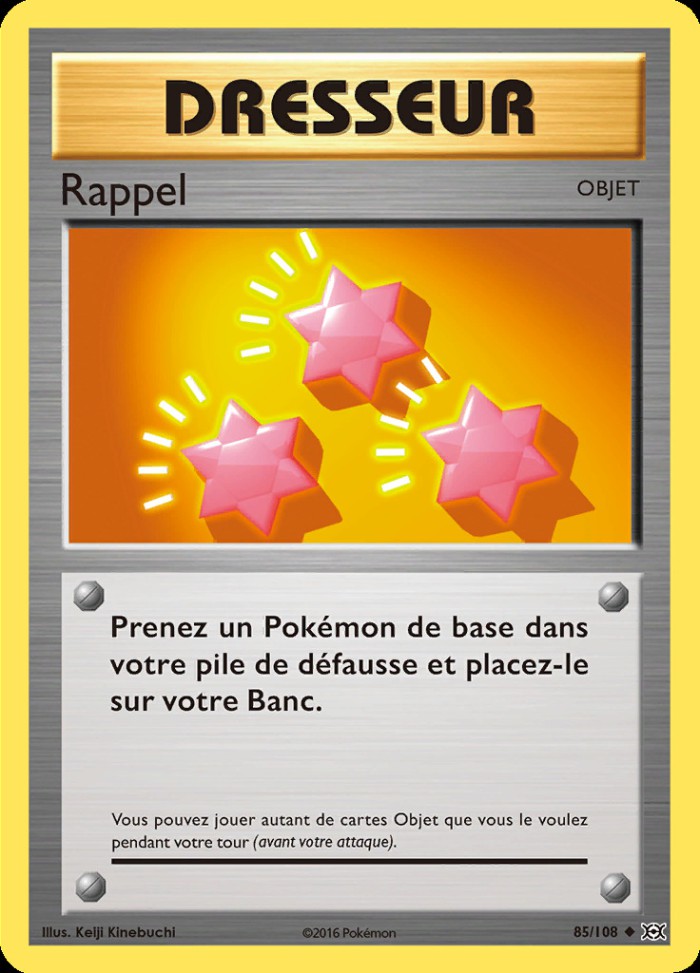 Carte Pokémon: Rappel