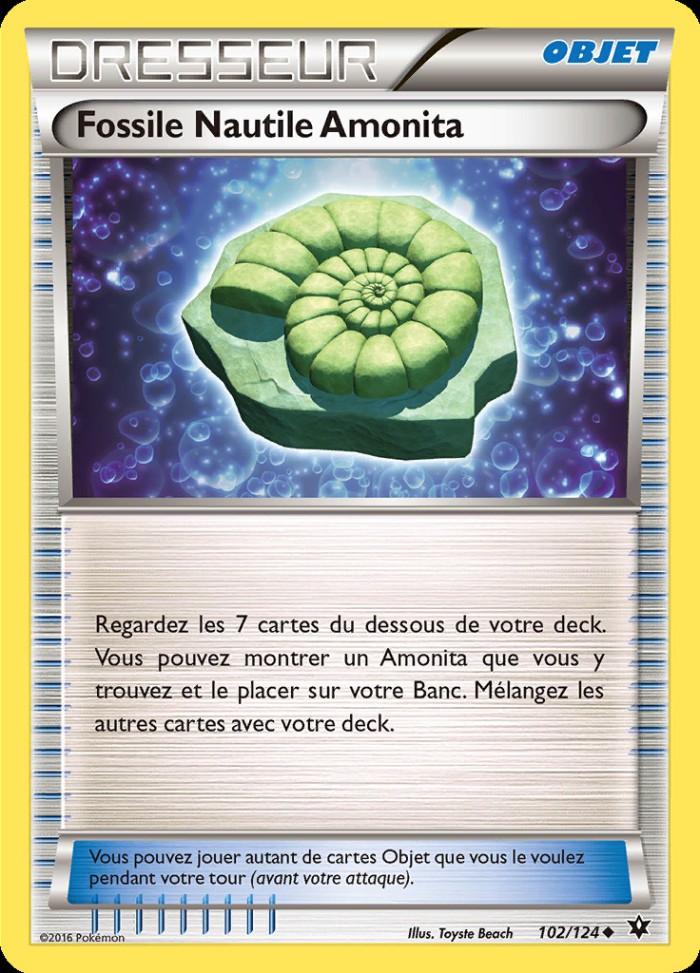 Carte Pokémon: Fossile Nautile Amonita