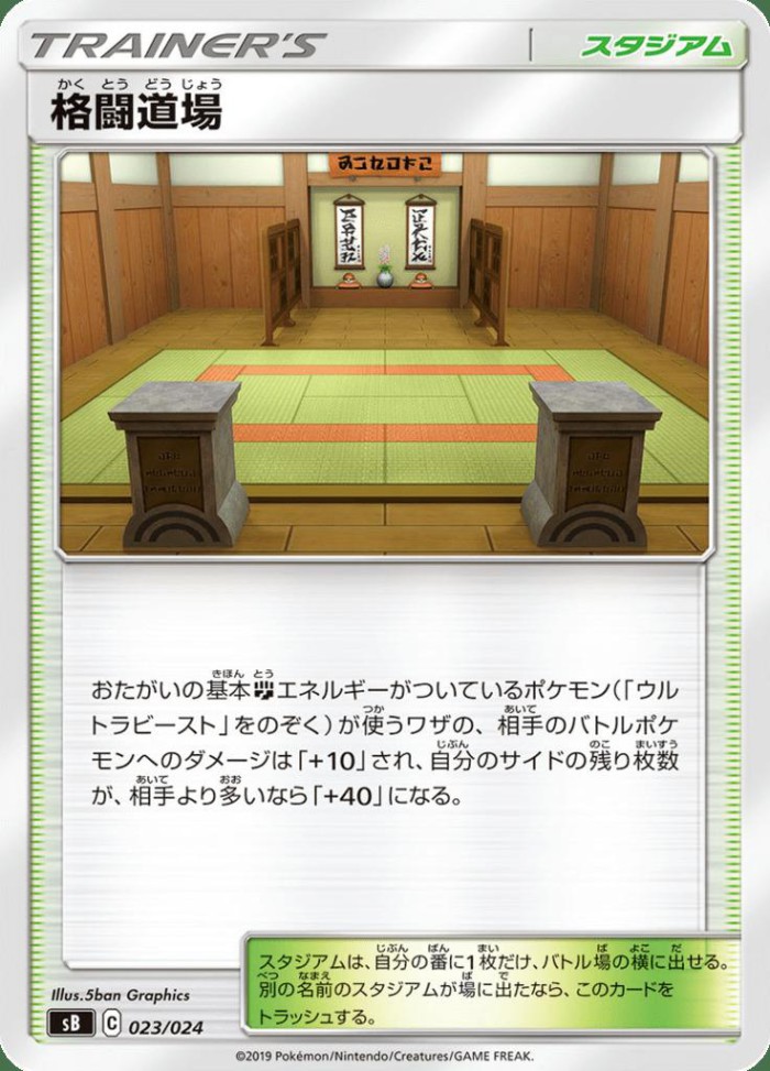 Carte Pokémon: 格闘道場 [Dojo des Arts Martiaux]